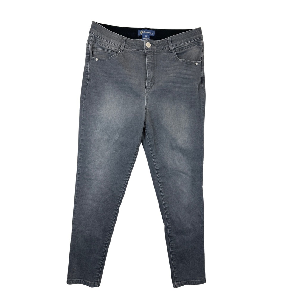 Democracy Jeans Womens 14 Gray Ab-solution Skinny High‎ Rise Stretch Denim